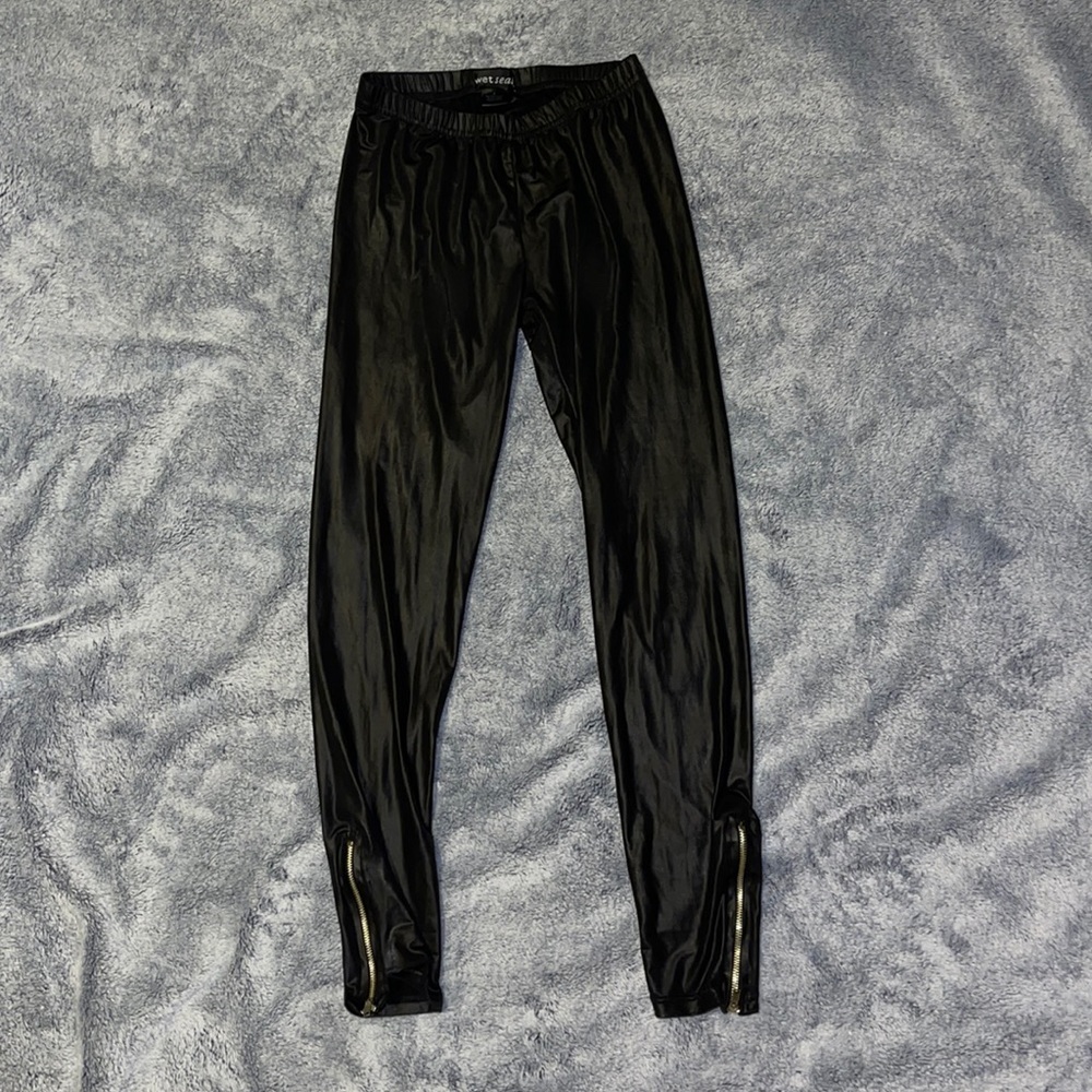 Wet Seal Faux Leather Leggings